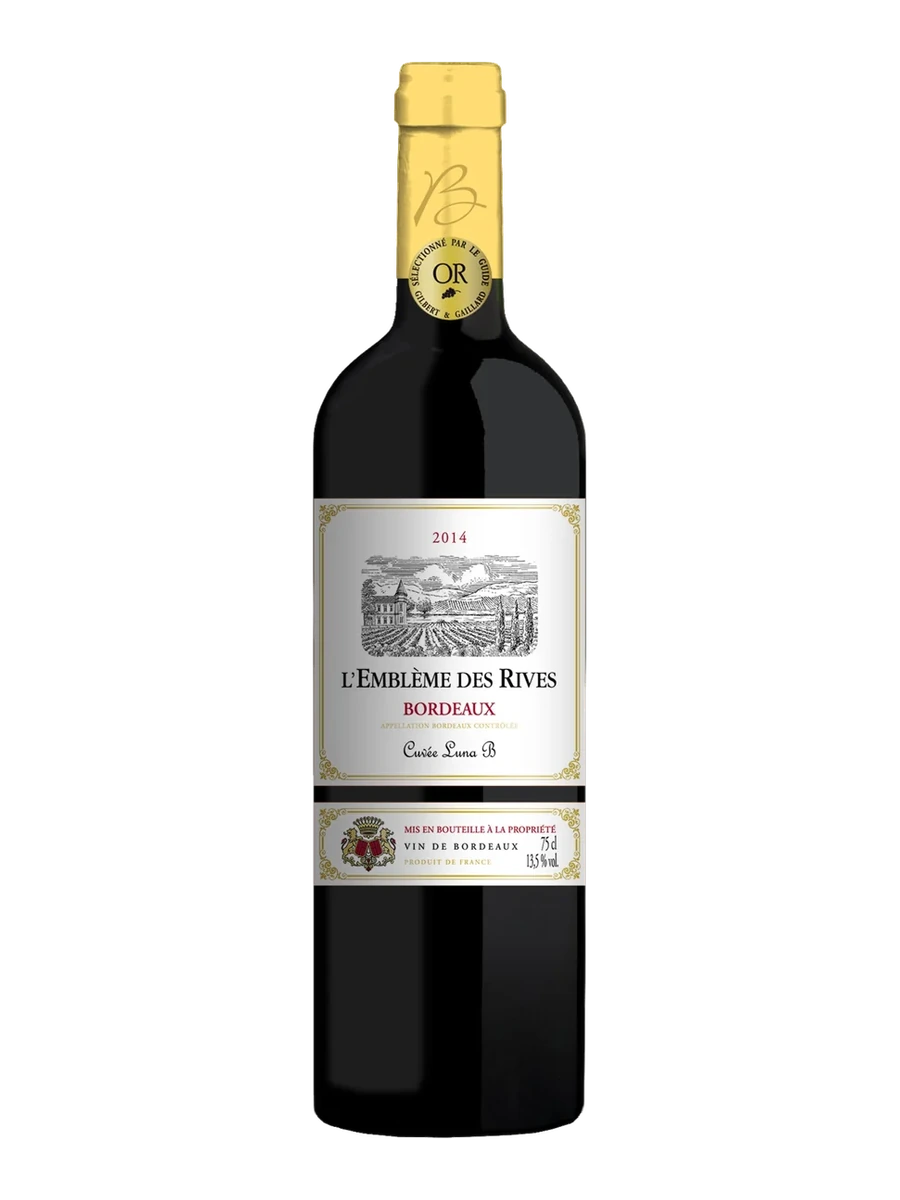 L'Emblème des Rives Luna B Bordeaux bottle