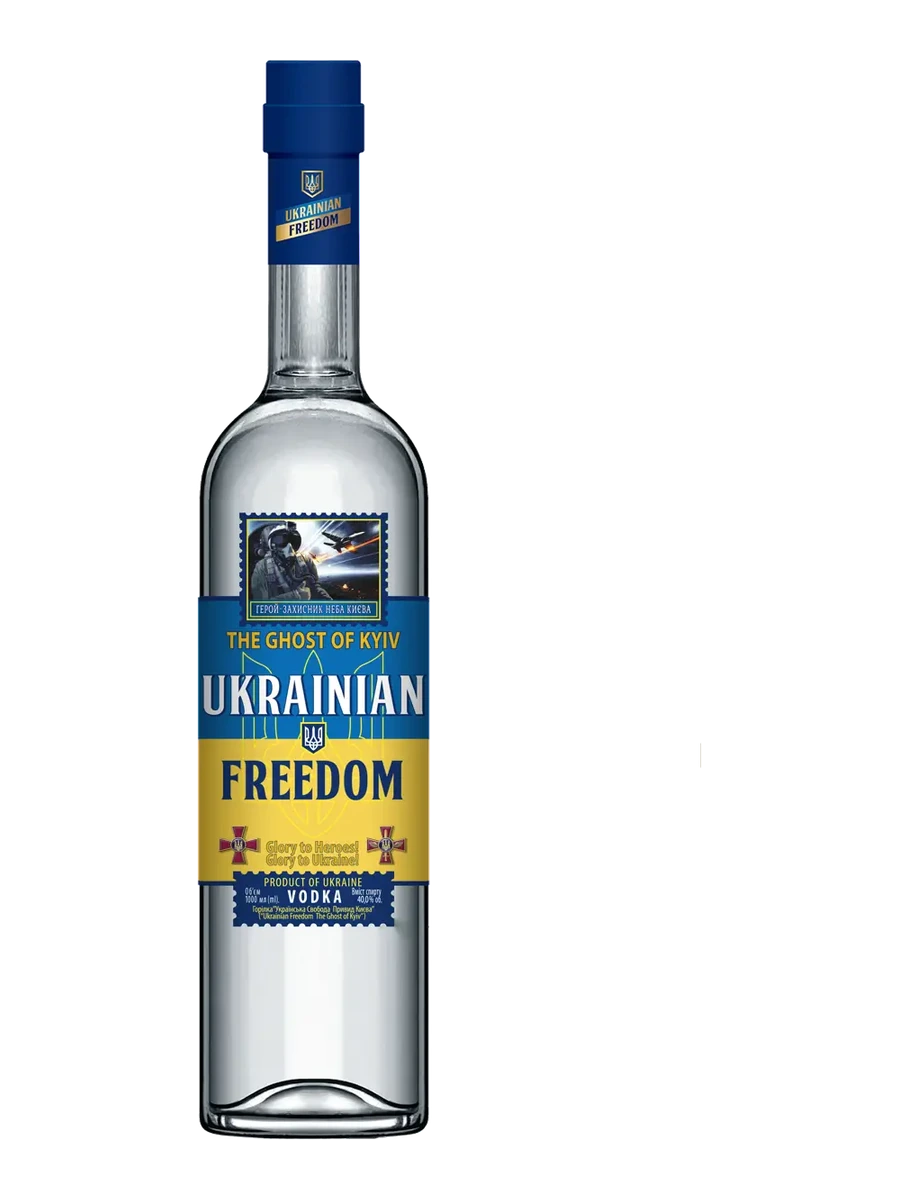 Ukrainian Freedom Ghost of Kyiv Vodka bottle